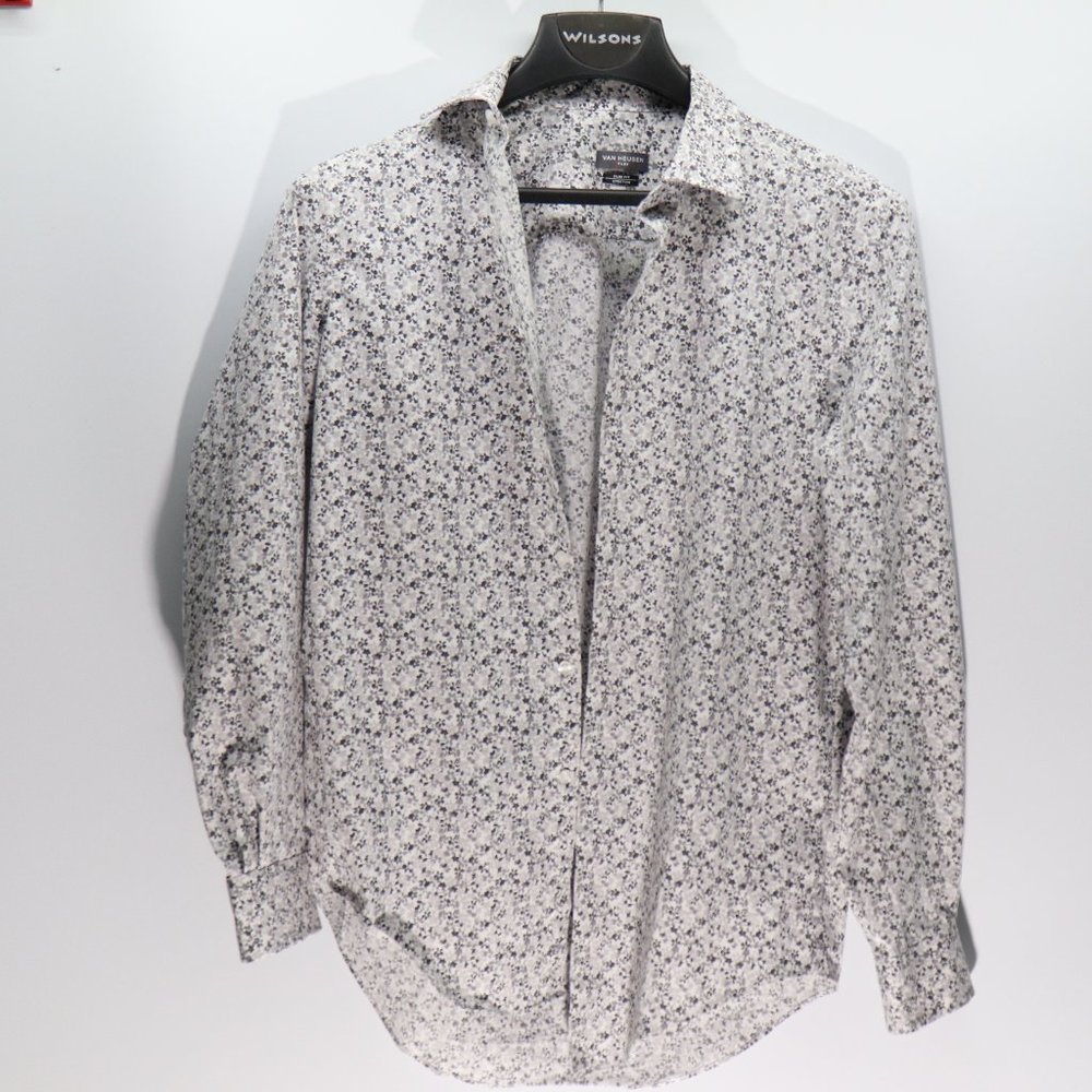 Van Heusen Flex Dress Shirt Floral Print